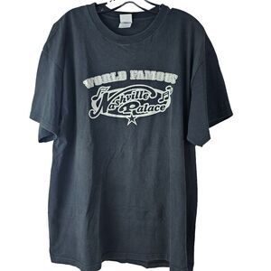 Nashville Palace Vintage T-Shirt Black‎ Size XL 90s Roadi Print Country Music